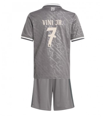 Real Madrid Vinicius Junior #7 Tercera Equipación Niños 2024-25 Manga Corta (+ Pantalones cortos)